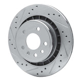 Dynamic Friction 2002-2010 Saab 9-5 Rear Left Drilled & Slotted Silver Brake Rotor by Dynamic Friction Company 631-65014L