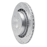Dynamic Friction 2002-2010 Saab 9-5 Rear Right Drilled & Slotted Silver Brake Rotor by Dynamic Friction Company 631-65014R