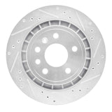 Dynamic Friction 2002-2010 Saab 9-5 Rear Right Drilled & Slotted Silver Brake Rotor by Dynamic Friction Company 631-65014R