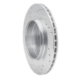 Dynamic Friction 2002-2010 Saab 9-5 Rear Right Drilled & Slotted Silver Brake Rotor by Dynamic Friction Company 631-65014R