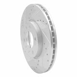Dynamic Friction 2003-2011 Cadillac BLS (Mexico) Front Left Drilled & Slotted Silver Brake Rotor by Dynamic Friction Company 631-65015L