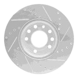 Dynamic Friction 2003-2011 Cadillac BLS (Mexico) Front Left Drilled & Slotted Silver Brake Rotor by Dynamic Friction Company 631-65015L