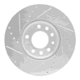 Dynamic Friction 2003-2011 Cadillac BLS (Mexico) Front Right Drilled & Slotted Silver Brake Rotor by Dynamic Friction Company 631-65015R