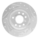 Dynamic Friction 2003-2011 Cadillac BLS (Mexico) Rear Left Drilled & Slotted Silver Brake Rotor by Dynamic Friction Company 631-65017L