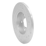 Dynamic Friction 2003-2011 Cadillac BLS (Mexico) Rear Left Drilled & Slotted Silver Brake Rotor by Dynamic Friction Company 631-65017L