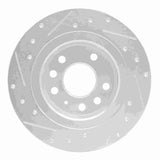 Dynamic Friction 2003-2011 Cadillac BLS (Mexico) Rear Right Drilled & Slotted Silver Brake Rotor by Dynamic Friction Company 631-65017R