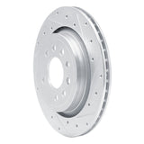 Dynamic Friction 2008-2011 Saab 9-3X Rear Right Drilled & Slotted Silver Brake Rotor by Dynamic Friction Company 631-65020R