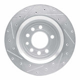 Dynamic Friction 2008-2011 Saab 9-3X Rear Right Drilled & Slotted Silver Brake Rotor by Dynamic Friction Company 631-65020R
