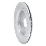 Dynamic Friction 2008-2011 Saab 9-3X Rear Right Drilled & Slotted Silver Brake Rotor by Dynamic Friction Company 631-65020R