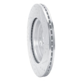 Dynamic Friction 2010-2025 Buick LaCrosse Rear Left Drilled & Slotted Silver Brake Rotor by Dynamic Friction Company 631-65024L