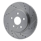 Dynamic Friction 2010-2025 Buick Regal Rear Right Drilled & Slotted Silver Brake Rotor by Dynamic Friction Company 631-65024R
