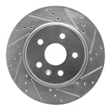 Dynamic Friction 2010-2025 Buick Regal Rear Right Drilled & Slotted Silver Brake Rotor by Dynamic Friction Company 631-65024R
