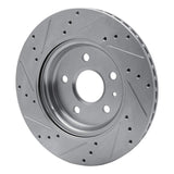 Dynamic Friction 2010-2025 Buick Regal Rear Right Drilled & Slotted Silver Brake Rotor by Dynamic Friction Company 631-65024R