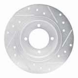 R1 Concepts 1975-1982 Nissan 210 Front Left Drilled & Slotted Silver Brake Rotor by R1 Concepts 631-67002L