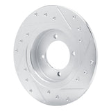 R1 Concepts 1975-1982 Nissan 210 Front Left Drilled & Slotted Silver Brake Rotor by R1 Concepts 631-67002L