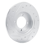 R1 Concepts 1975-1982 Nissan 610 Front Right Drilled & Slotted Silver Brake Rotor by R1 Concepts 631-67002R