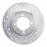 R1 Concepts 1975-1982 Nissan 610 Front Right Drilled & Slotted Silver Brake Rotor by R1 Concepts 631-67002R