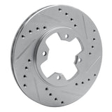 R1 Concepts 1979-1983 Nissan 280ZX Front Right Drilled & Slotted Silver Brake Rotor