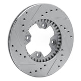 R1 Concepts 1979-1983 Nissan 280ZX Front Right Drilled & Slotted Silver Brake Rotor