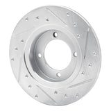 R1 Concepts 1974-1975 Nissan 710 Front Left Drilled & Slotted Silver Brake Rotor by R1 Concepts 631-67006L