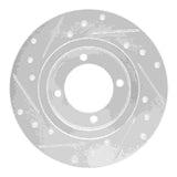 R1 Concepts 1974-1975 Nissan 710 Front Right Drilled & Slotted Silver Brake Rotor by R1 Concepts 631-67006R