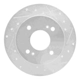 R1 Concepts 1979-1981 Nissan Maxima Rear Right Drilled & Slotted Silver Brake Rotor by R1 Concepts 631-67010R