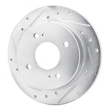 R1 Concepts 1982-1988 Nissan 200SX Rear Left Drilled & Slotted Silver Brake Rotor by R1 Concepts 631-67012L