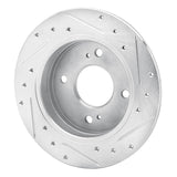 R1 Concepts 1982-1988 Nissan 200SX Rear Left Drilled & Slotted Silver Brake Rotor by R1 Concepts 631-67012L
