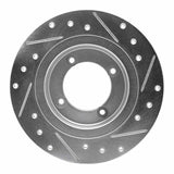 R1 Concepts 1982-1986 Nissan Tsuru (Mexico) Front Left Drilled & Slotted Silver Brake Rotor by R1 Concepts 631-67013L