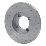 R1 Concepts 1982-1986 Nissan Tsuru (Mexico) Front Left Drilled & Slotted Silver Brake Rotor by R1 Concepts 631-67013L