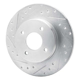 R1 Concepts 1984-1985 Nissan 300ZX Rear Left Drilled & Slotted Silver Brake Rotor by R1 Concepts 631-67015L