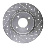 R1 Concepts 1984-1985 Nissan 300ZX Rear Left Drilled & Slotted Silver Brake Rotor by R1 Concepts 631-67015L