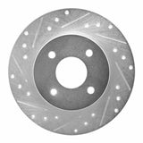 R1 Concepts 1984-1985 Nissan 300ZX Rear Left Drilled & Slotted Silver Brake Rotor by R1 Concepts 631-67015L