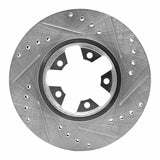 R1 Concepts 1984-1989 Nissan 300ZX Turbo Front Left Drilled & Slotted Silver Brake Rotor by R1 Concepts 631-67017L