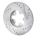 R1 Concepts 1984-1989 Nissan 300ZX Turbo Front Left Drilled & Slotted Silver Brake Rotor by R1 Concepts 631-67017L