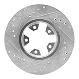 R1 Concepts 1984-1989 Nissan 300ZX Front Right Drilled & Slotted Silver Brake Rotor by R1 Concepts 631-67017R