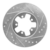 R1 Concepts 1984-1989 Nissan 300ZX Front Right Drilled & Slotted Silver Brake Rotor by R1 Concepts 631-67017R