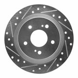 R1 Concepts 1984-1988 Nissan 300ZX Turbo Rear Left Drilled & Slotted Silver Brake Rotor by R1 Concepts 631-67018L