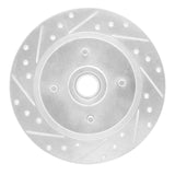 R1 Concepts 1984-1987 Nissan Maxima Rear Left Drilled & Slotted Silver Brake Rotor by R1 Concepts 631-67019L