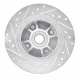 R1 Concepts 1984-1987 Nissan Maxima Rear Right Drilled & Slotted Silver Brake Rotor by R1 Concepts 631-67019R