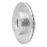 R1 Concepts 1987-1989 Nissan 300ZX Turbo Front Left Drilled & Slotted Silver Brake Rotor by R1 Concepts 631-67025L