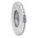 R1 Concepts 1987-1989 Nissan 300ZX Turbo Front Left Drilled & Slotted Silver Brake Rotor by R1 Concepts 631-67025L