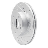 R1 Concepts 1987-1989 Nissan 300ZX Turbo Front Right Drilled & Slotted Silver Brake Rotor by R1 Concepts 631-67025R
