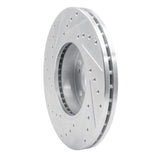 R1 Concepts 1987-1989 Nissan 300ZX Turbo Front Right Drilled & Slotted Silver Brake Rotor by R1 Concepts 631-67025R