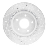 R1 Concepts 1987-1989 Nissan 300ZX Rear Left Drilled & Slotted Silver Brake Rotor by R1 Concepts 631-67026L
