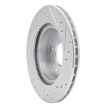 R1 Concepts 1987-1989 Nissan 300ZX Rear Left Drilled & Slotted Silver Brake Rotor by R1 Concepts 631-67026L