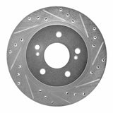 R1 Concepts 1987-1989 Nissan 300ZX Turbo Rear Right Drilled & Slotted Silver Brake Rotor by R1 Concepts 631-67026R
