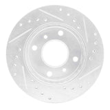 R1 Concepts 1989-1996 Nissan 240SX Front Left Drilled & Slotted Silver Brake Rotor by R1 Concepts 631-67027L