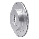 R1 Concepts 1989-1996 Nissan 240SX Front Right Drilled & Slotted Silver Brake Rotor by R1 Concepts 631-67027R