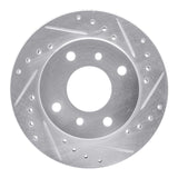 R1 Concepts 1989-1996 Nissan 240SX Front Right Drilled & Slotted Silver Brake Rotor by R1 Concepts 631-67027R